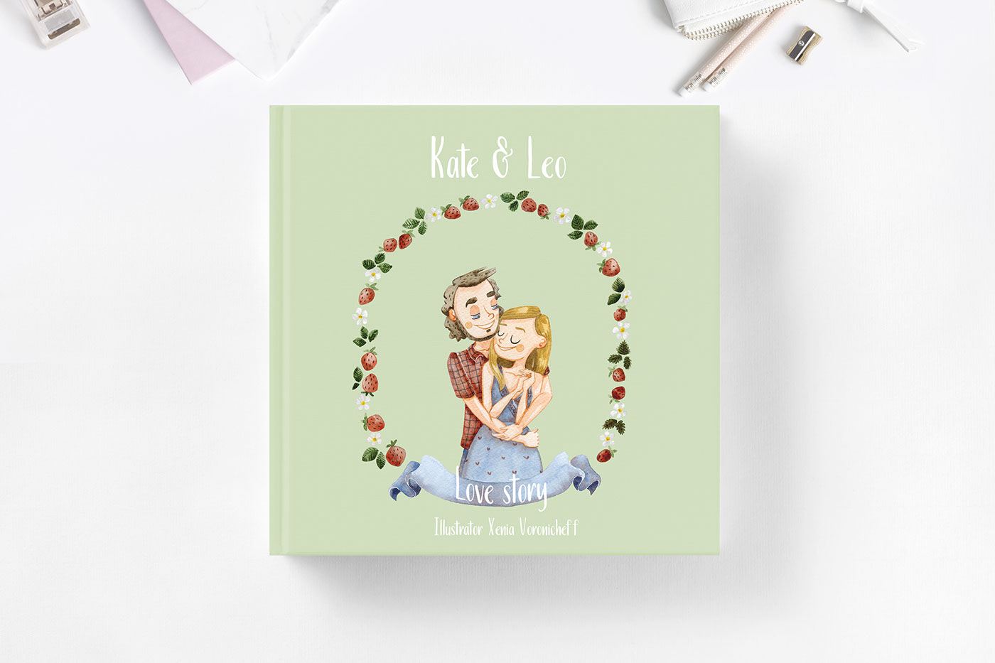 Picture book Illustrated book watercolor illustrations custom illustrations children book love story book cartoon family book illustrations book cover couple illustration
