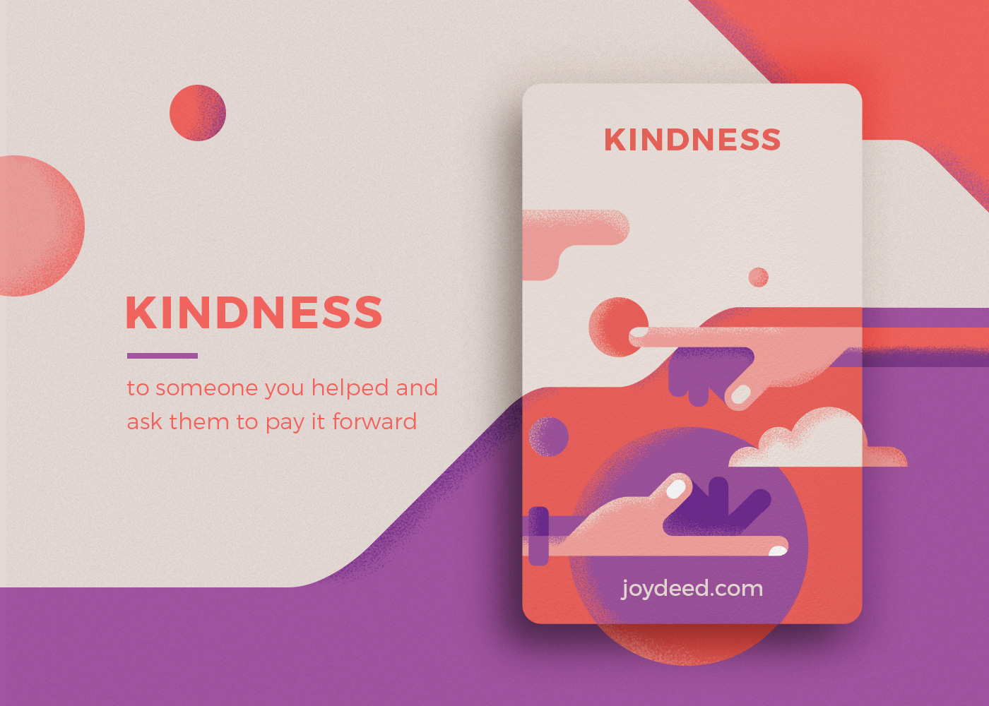 joydeed cards ILLUSTRATION  Positive code hugging kindness Authenticity gratitude