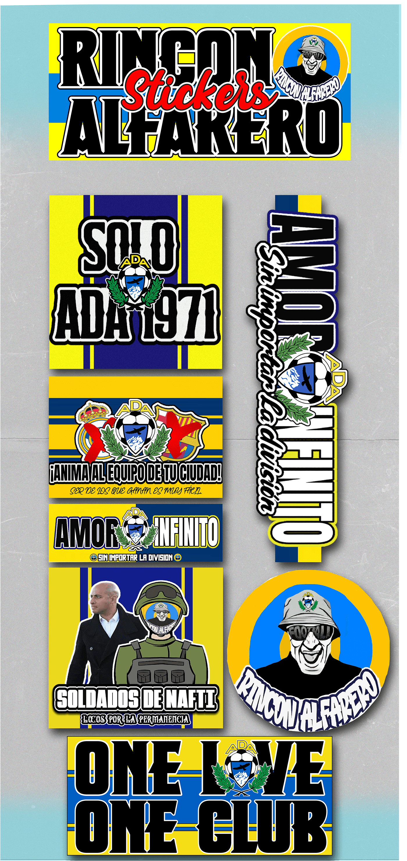football stickers stickers design pegatinas madrid graphic design  publicidad Socialmedia brand identity merchandising