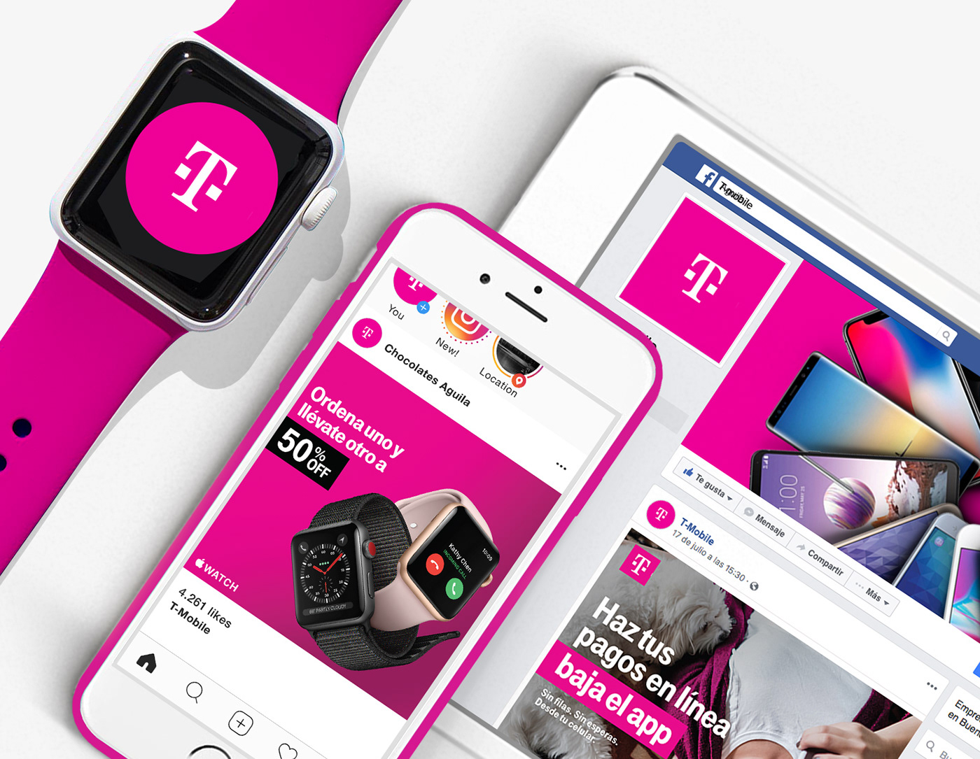 Advertising  brandign facebook instagram mobile phones pink social social media Technology