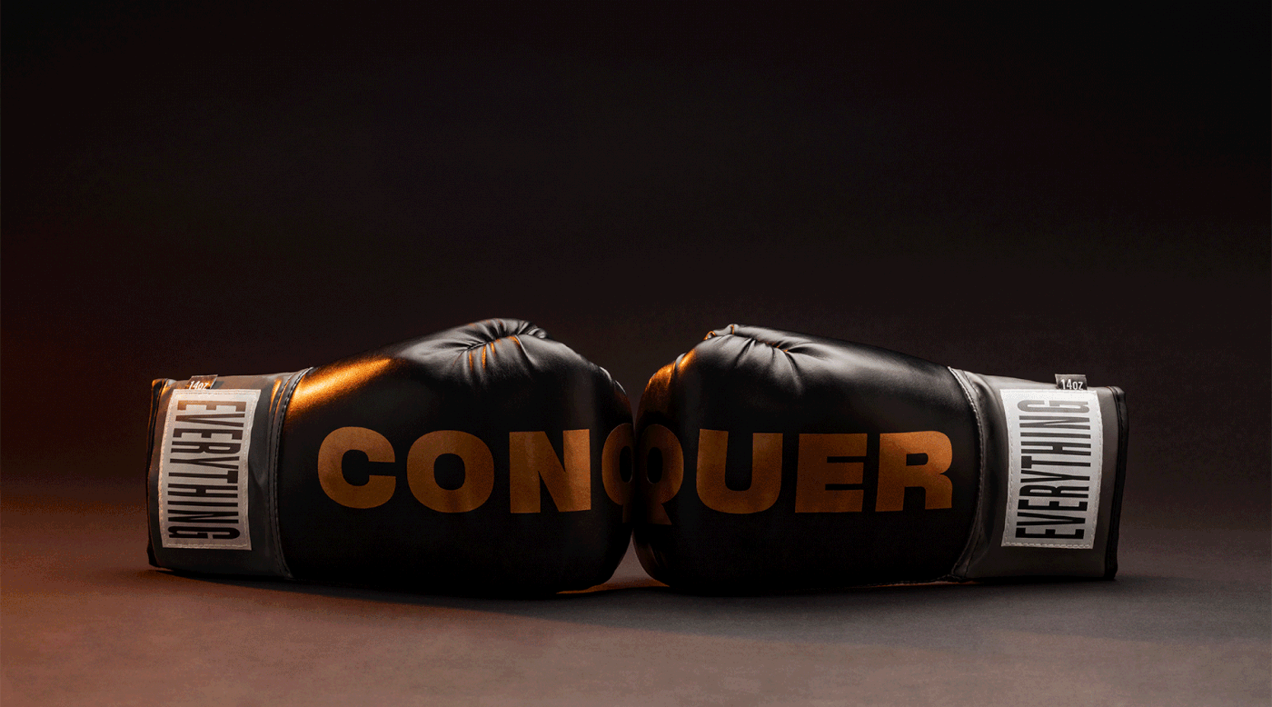 Boxing Fighter campaign brand branding  graphic typography  