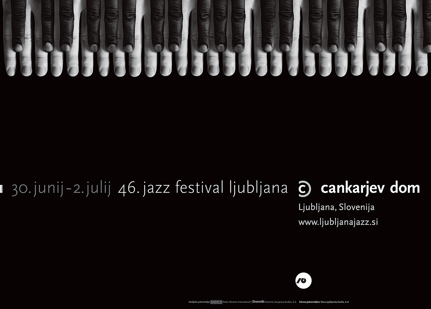 jazz poster festival Event slovenia TomatoKosir fingers coexistance  Jazzfestival jazzposter