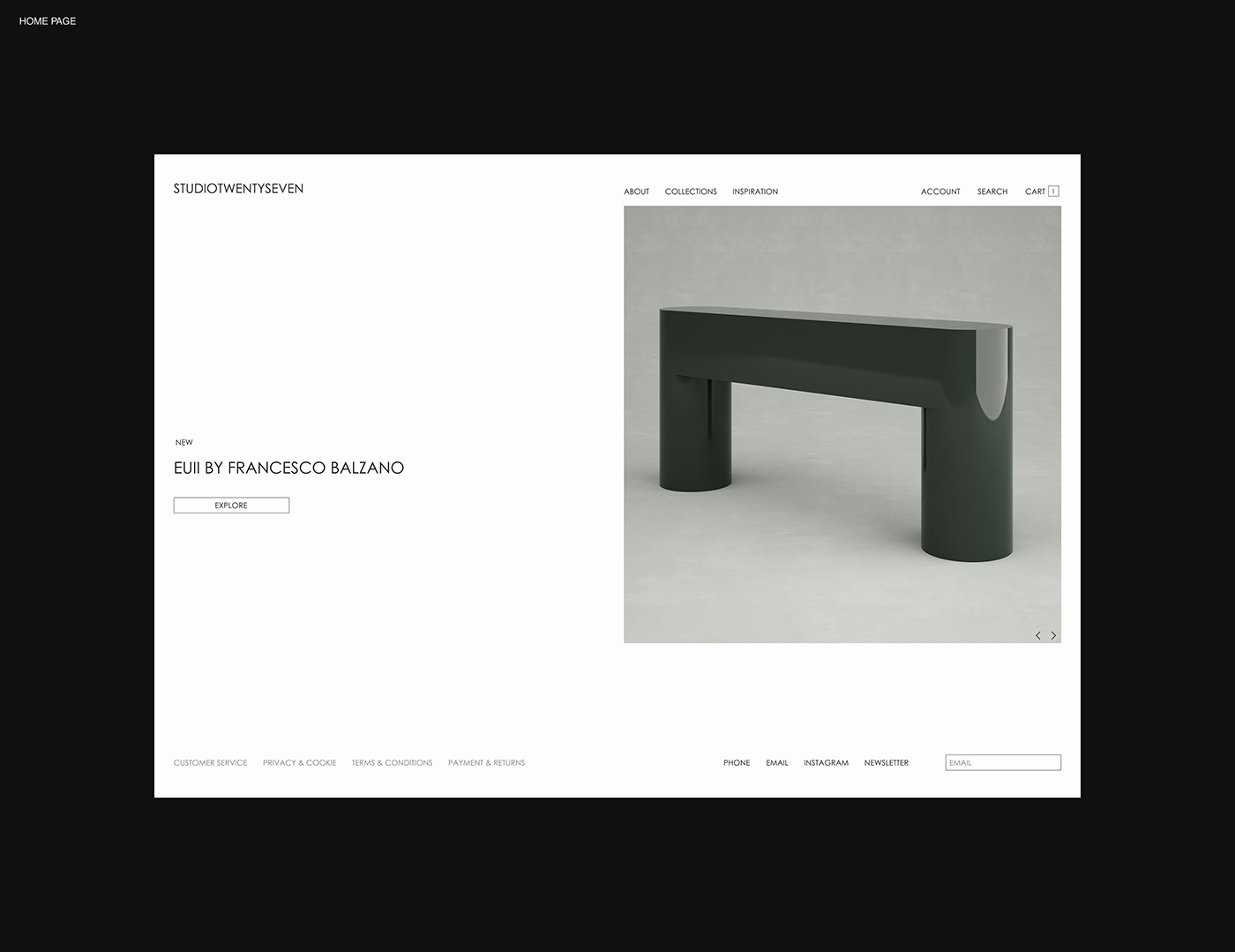 Ecommerce furniture Minimalism redesign store UI/UX Web Design  Website