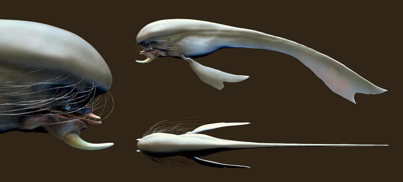 monju creature monster Whale mutated Sofugan 3D concept art conceptual design short movie