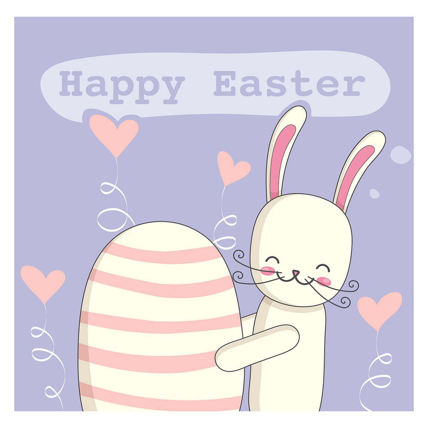 banny card cute Easter egg fanny happy hollydays spring