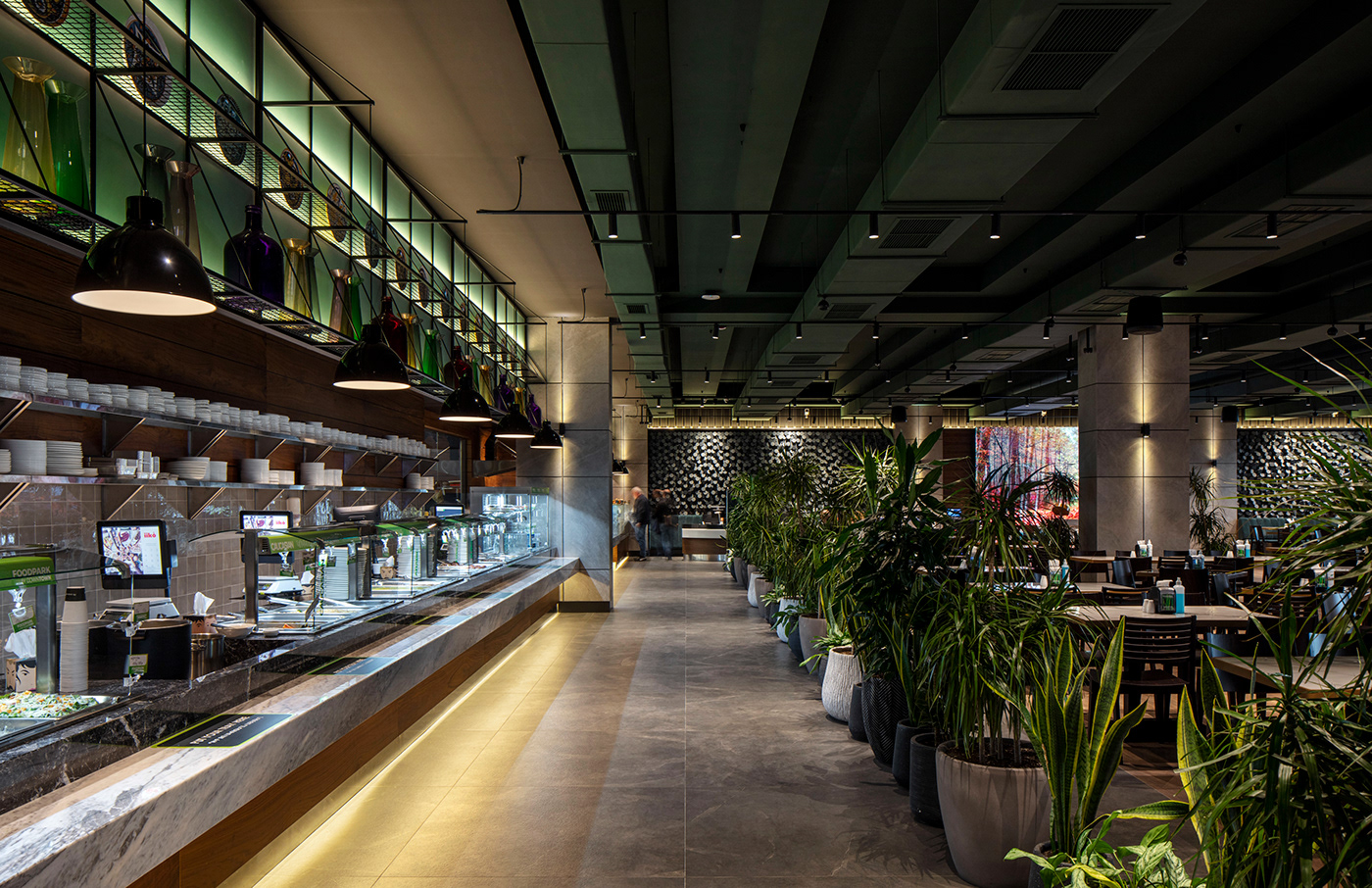 bar cafeteria design Design Pattern Interior LOFT lounge luxury interior open kitchen Plant Design