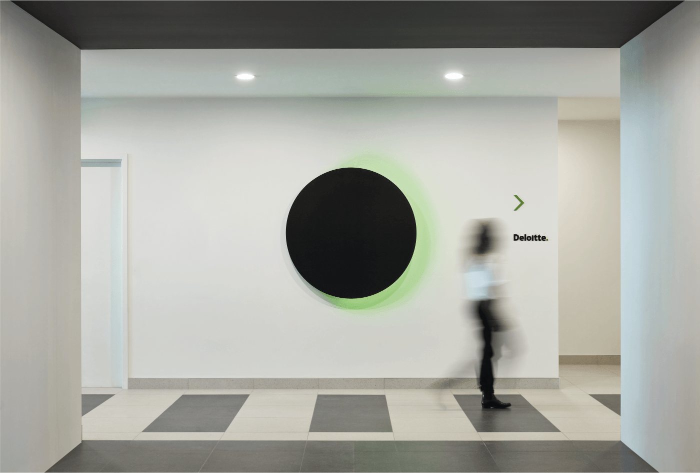 environmental graphics wayfinding Space Branding environmental branding Super Graphics deloitte Signage artwork collage Mural