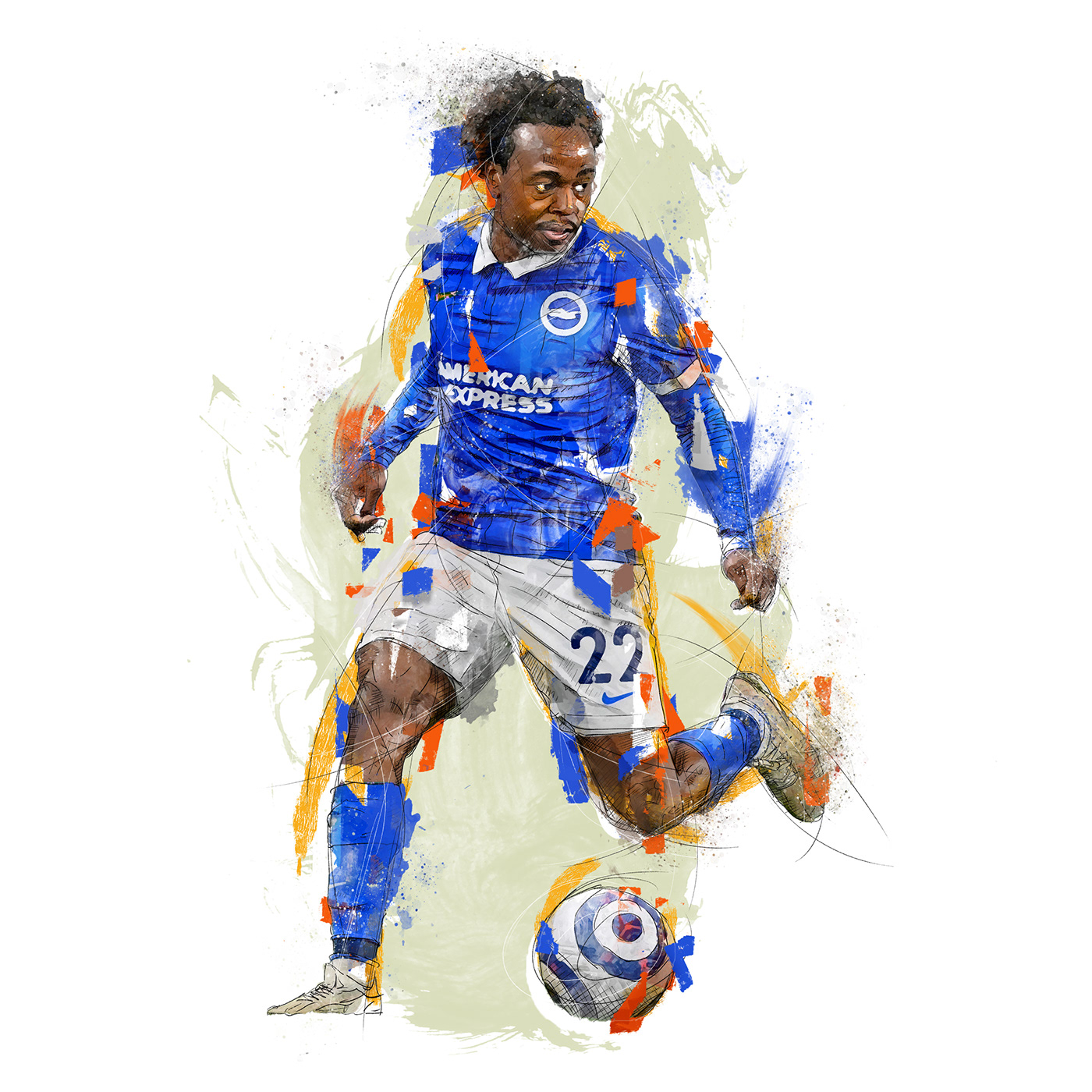 Advertising  design Digital Art  digital illustration Drawing  football ILLUSTRATION  marketing   soccer sports