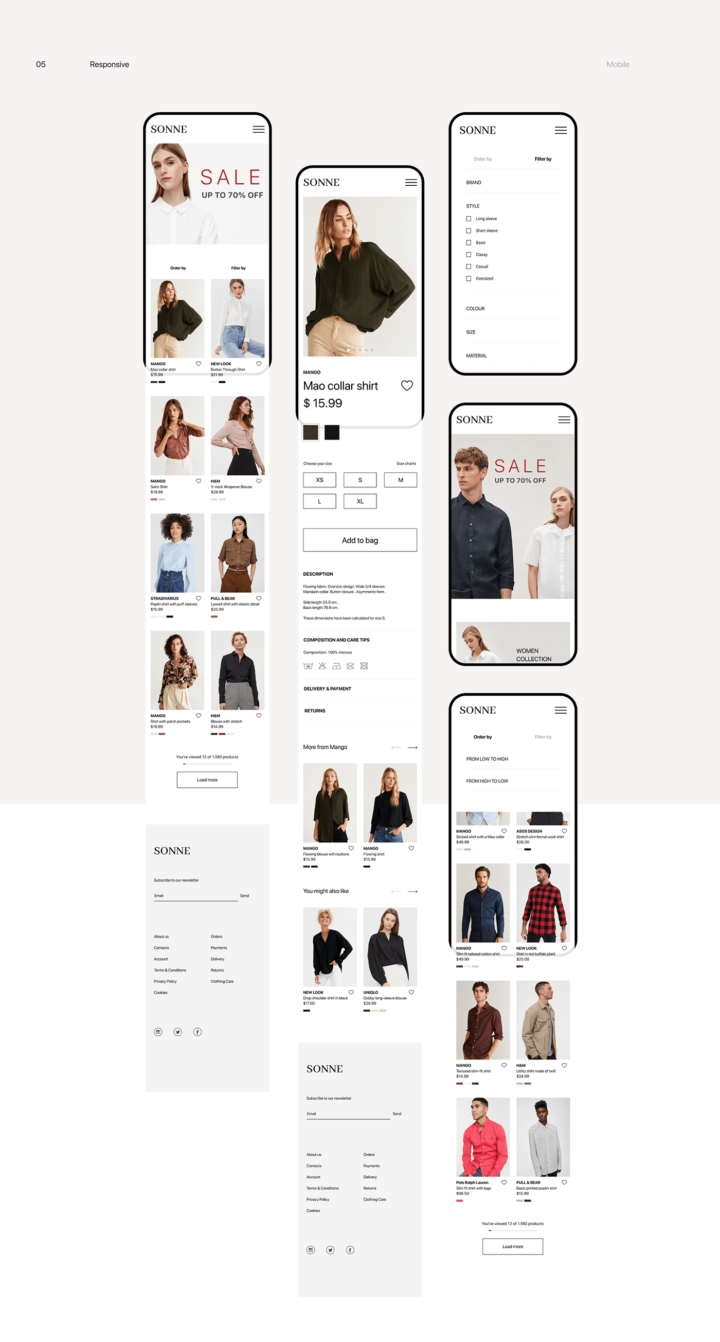 Ecommerce Fashion  Adobe Photoshop Adobe XD Figma online store ux/ui Web Design  Website