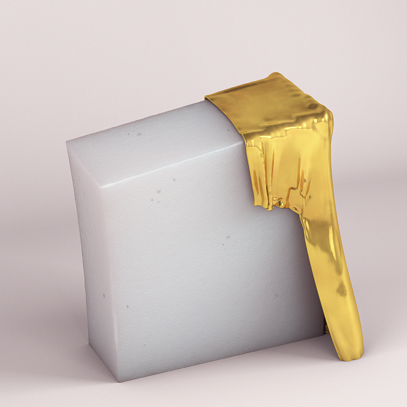 gold subsurfacing ambre chrome 3D cinema4d vray Render