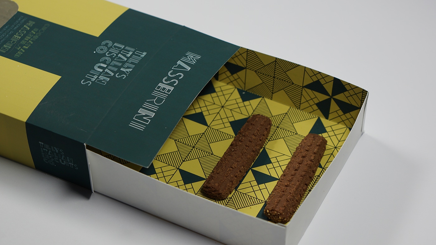 graphics graphic design  branding  Advertising  Packaging biscuits alevel italian biscuits Tilly's Italian Biscuits