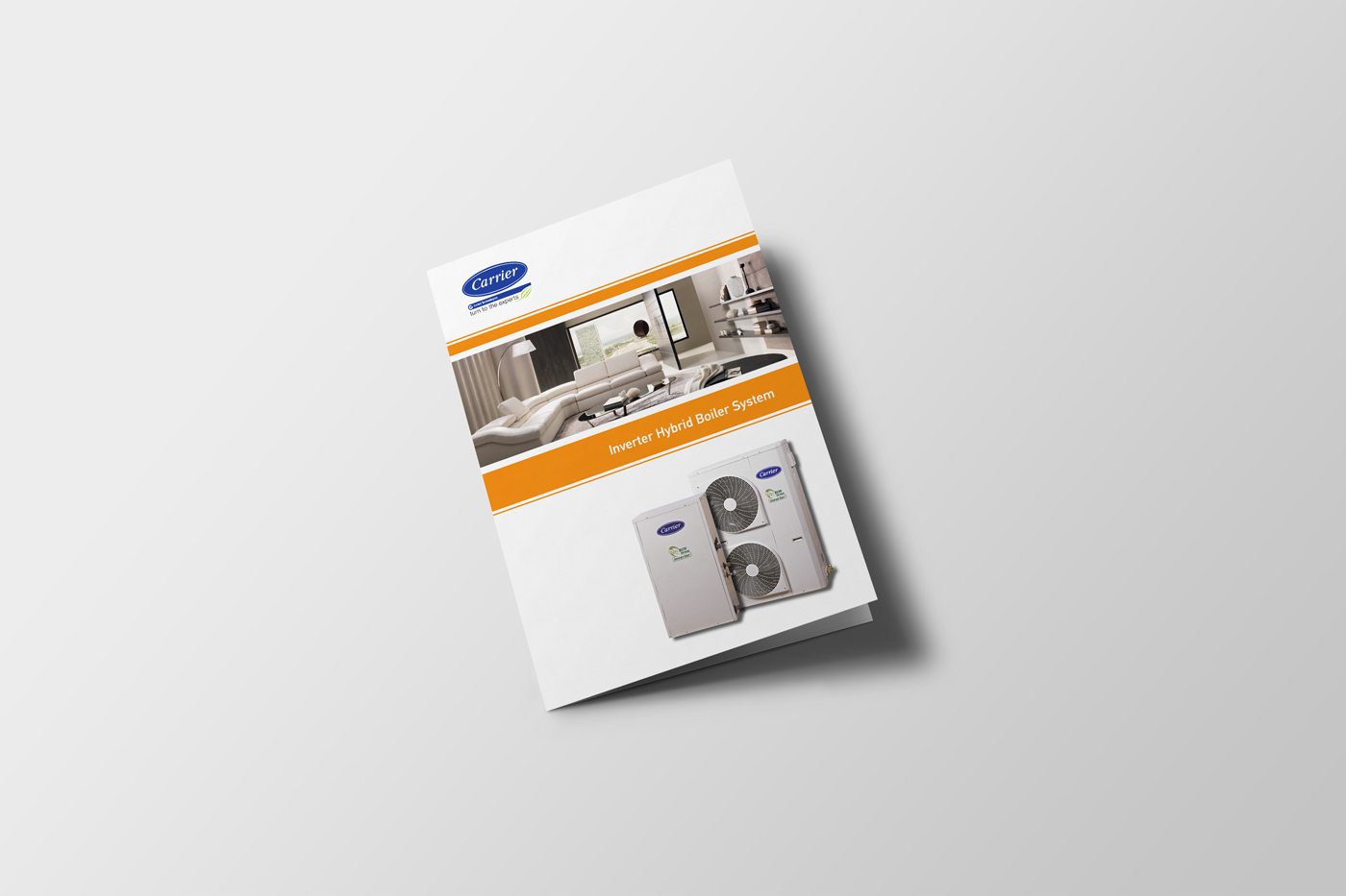 brochure bifold Bi-fold print design  carrier air conditioning Air condition