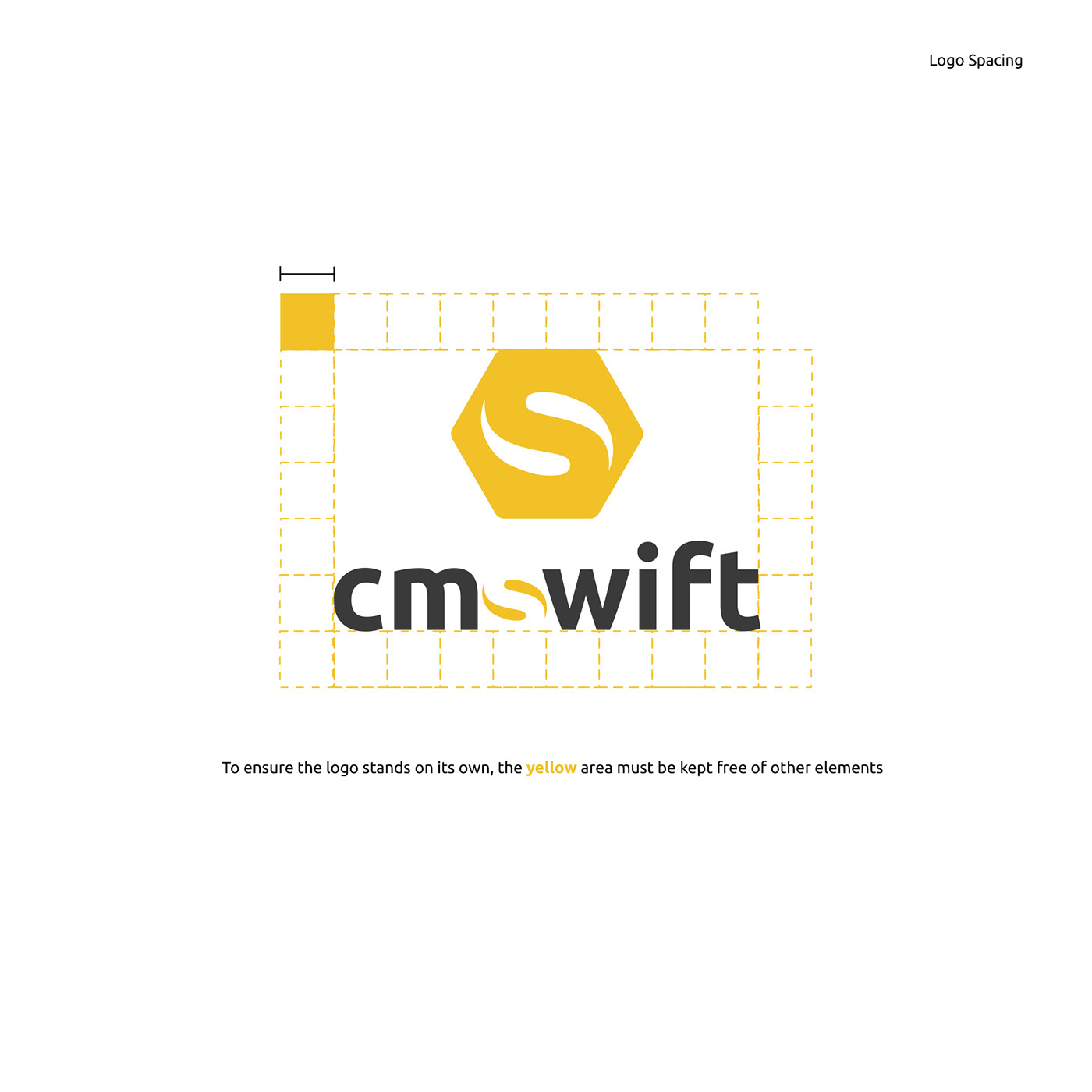 cms logo design S letter link chain guidelines asset toolkit Logotype