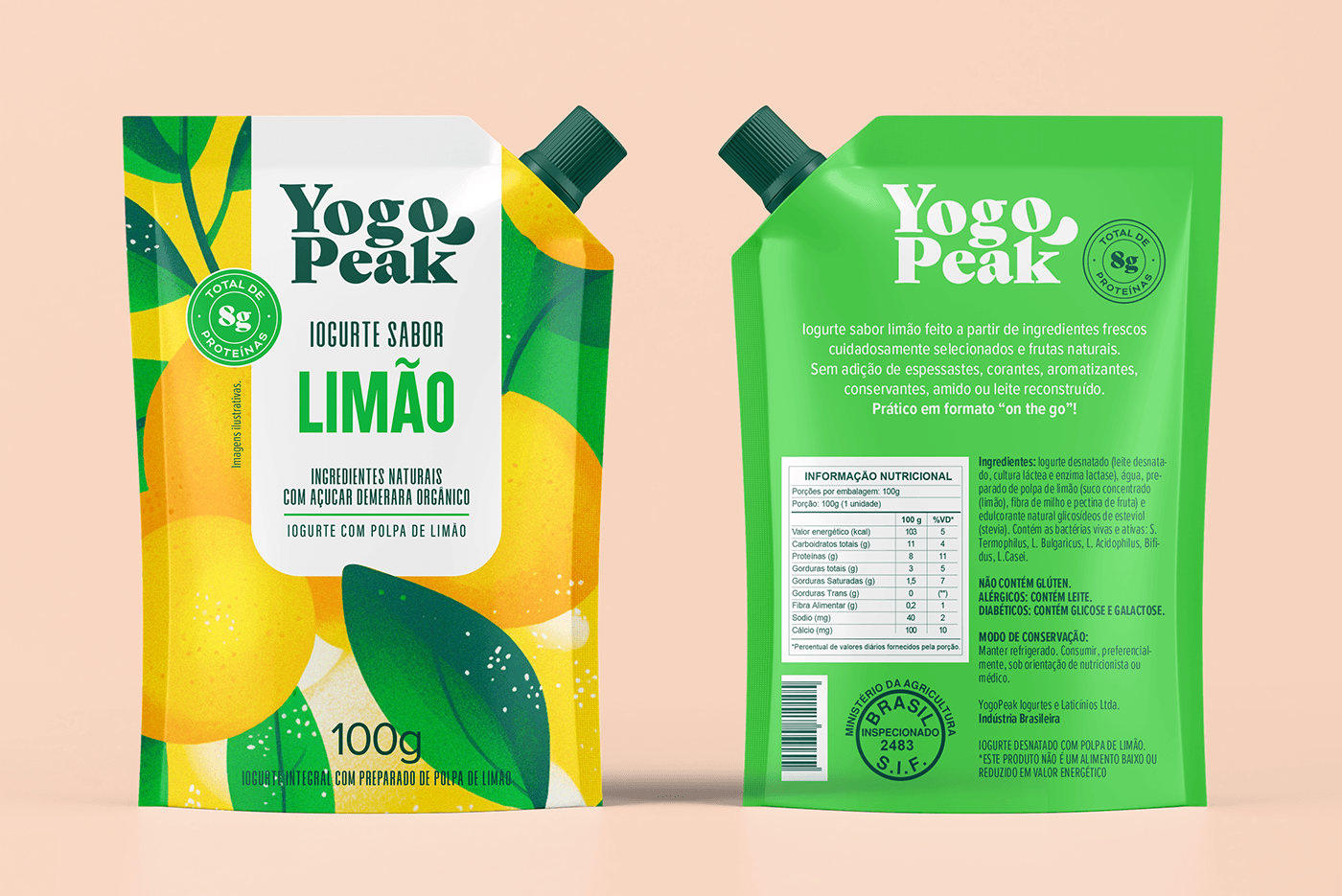 packaging design Packaging ILLUSTRATION  design gráfico iogurte embalagem yogurt Consumer product emabalagem