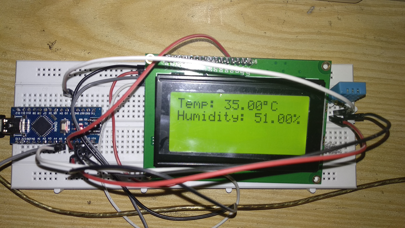 arduino nano DHT22 Electronics EMBEDDED humidity I2C LCD MICRCONTROLLERS Sensors temperature weather station