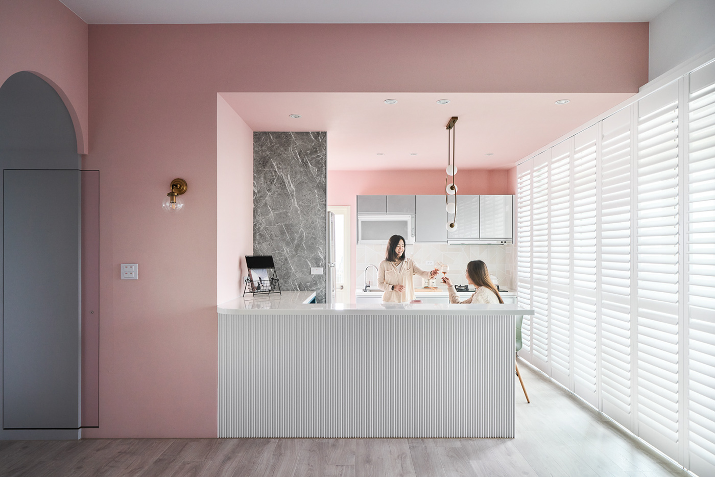 apartment heycheese home design house interior design  pink Residence taiwan Yu Chu Interior Design