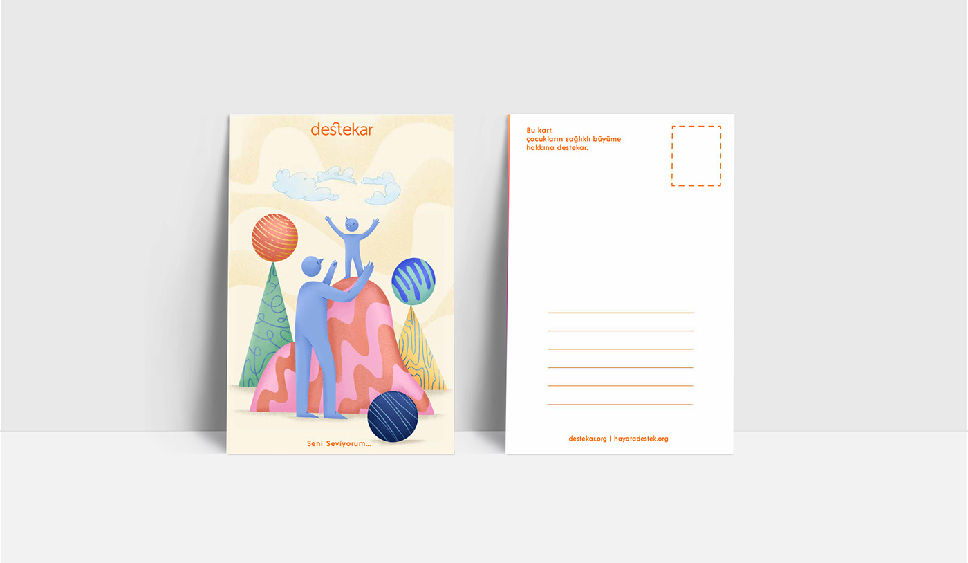 design graphicdesign ILLUSTRATION  postcard VisualDesign