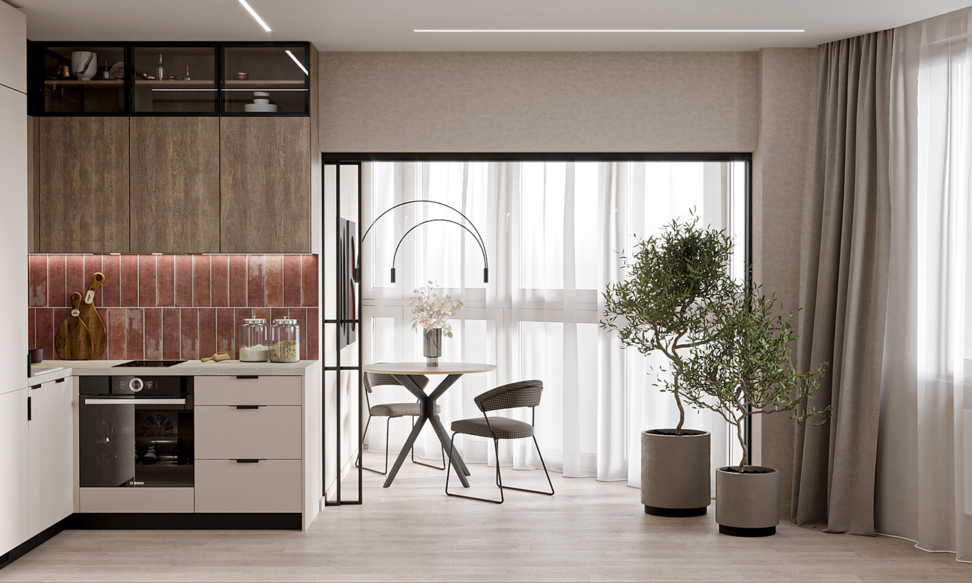 3ds max design interior design  kitchen design light interior Render visualization