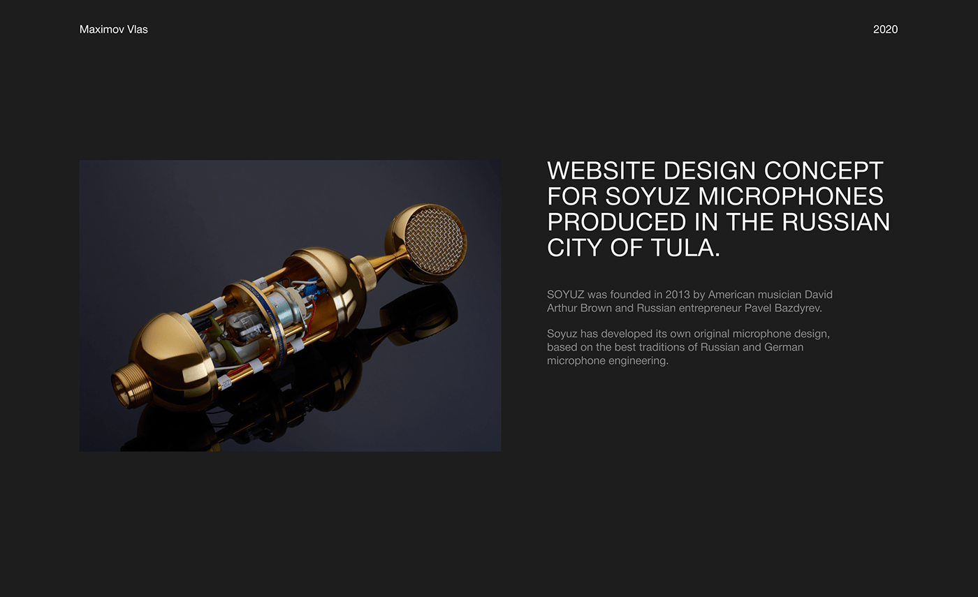 concept design microphones Minimalism redesign store UI ux Webdesign