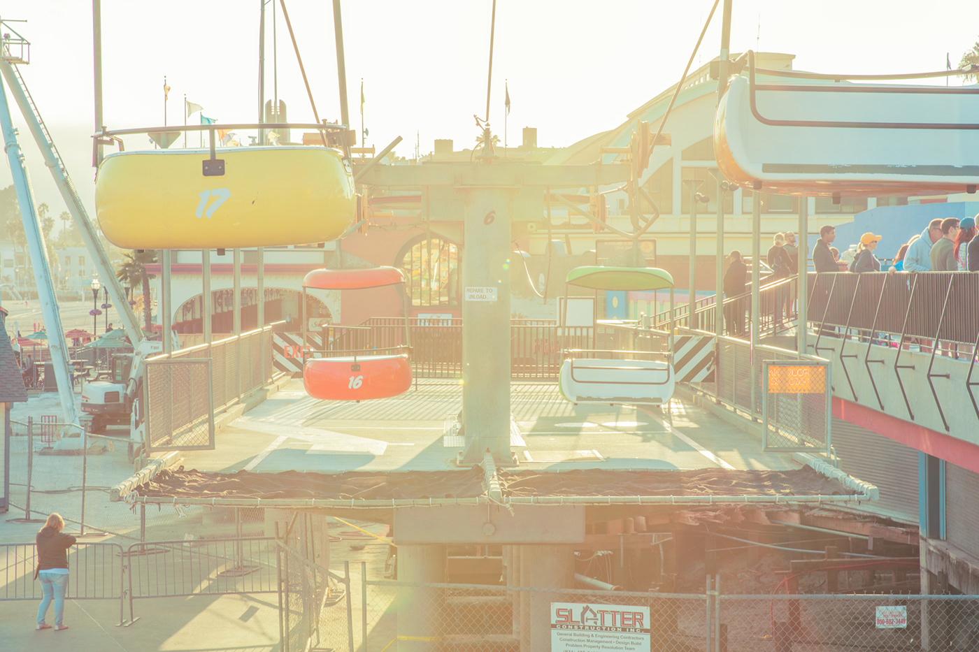 santacruz AMUSEMENT Park California usa beach Sun colors Pastels peoples