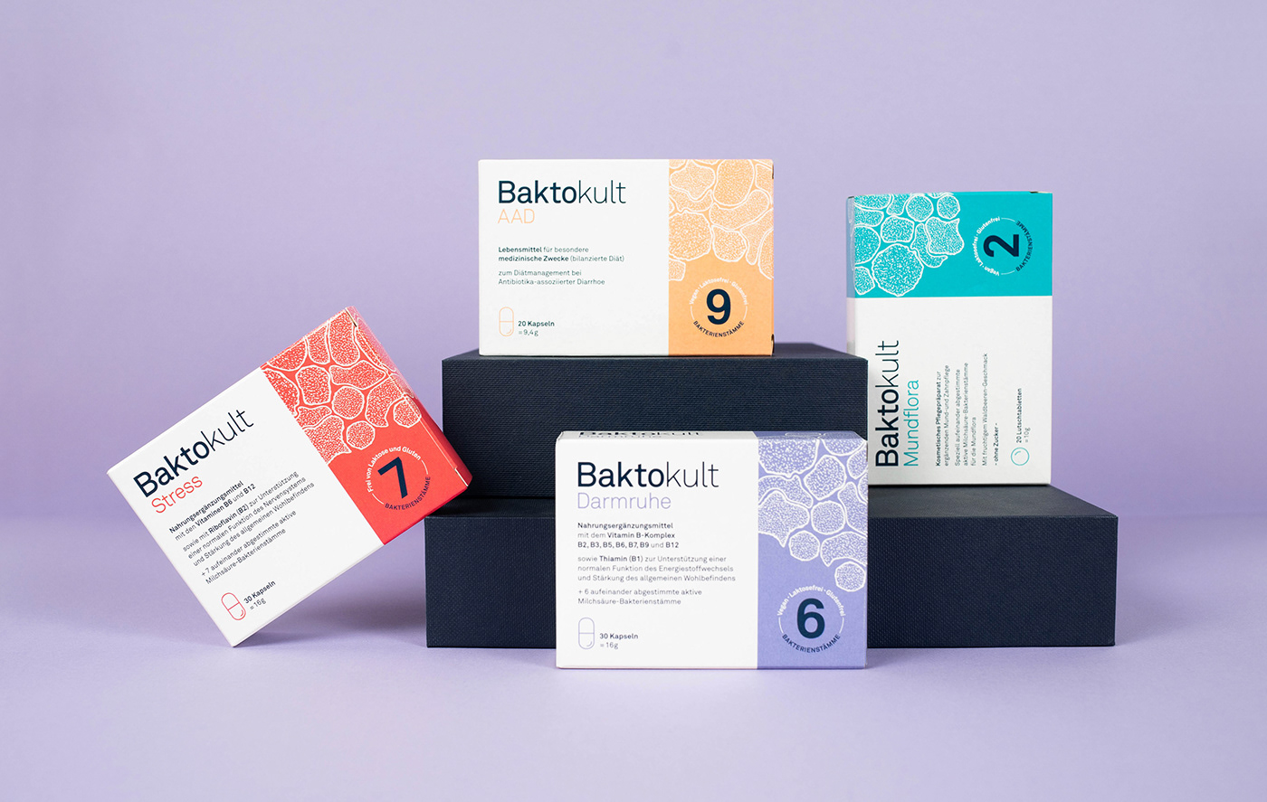 Bacteria clean Health Minimalism Packaging packagingdesign pastell pharmacy print probiotics