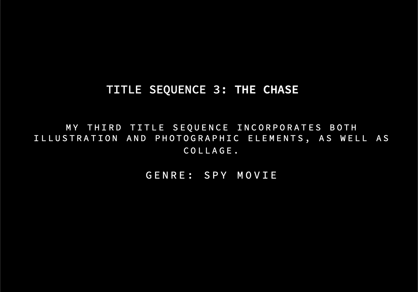 title sequence design Film  