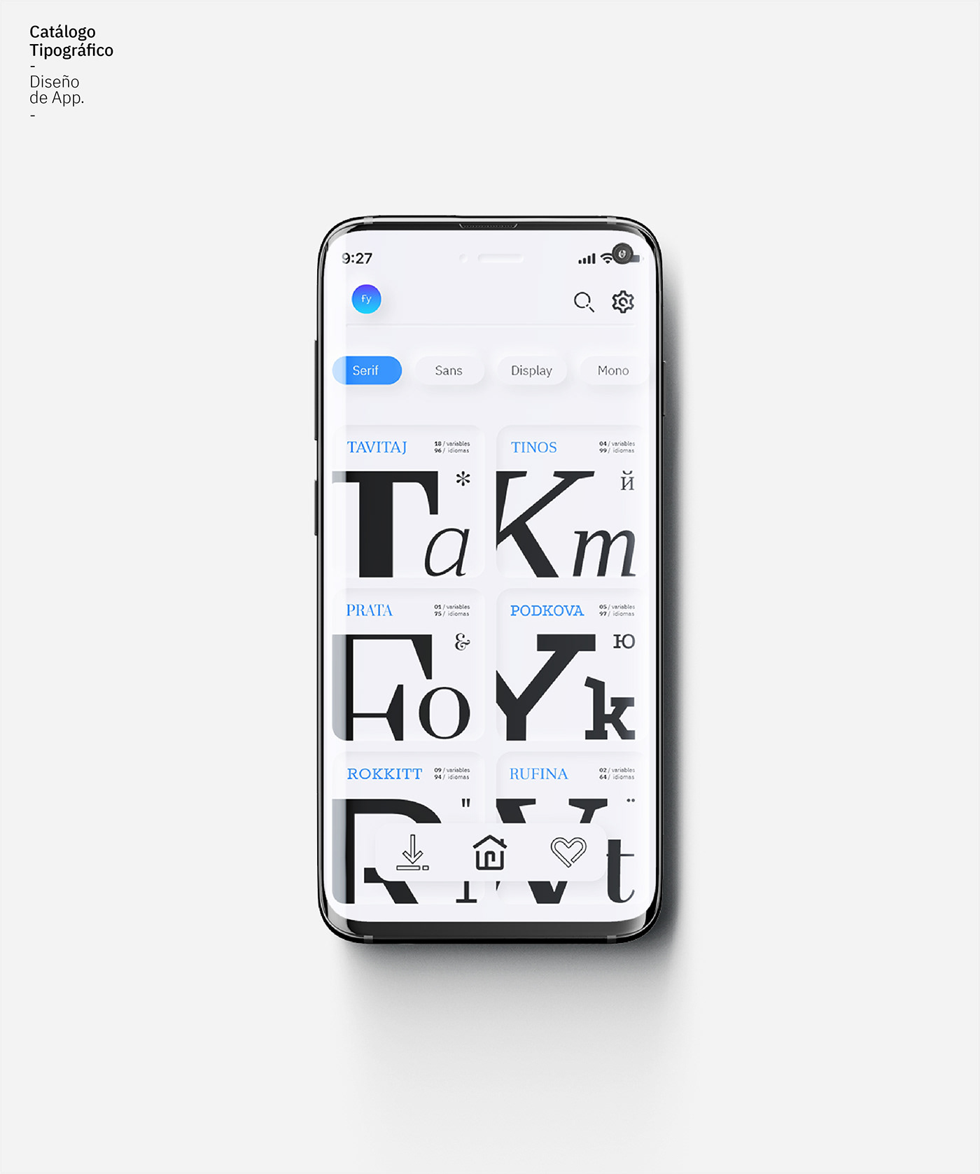 fadu Massimo rocio uba venancio app TYPOGRAPHIC CATALOG  design typography   ux