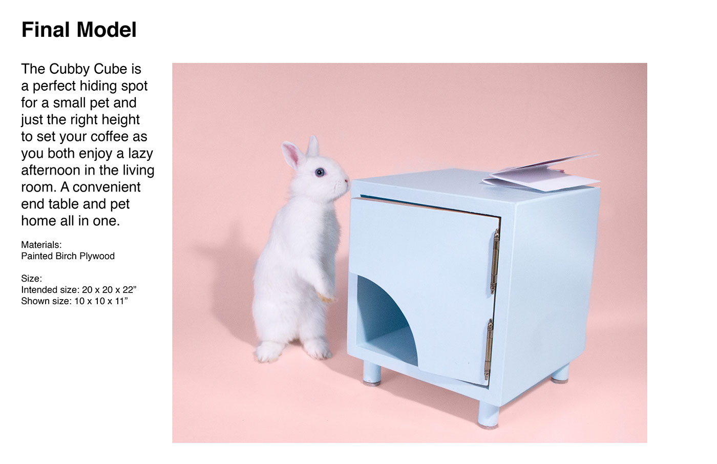 Pet furniture duo dual bunny End Table table animal
