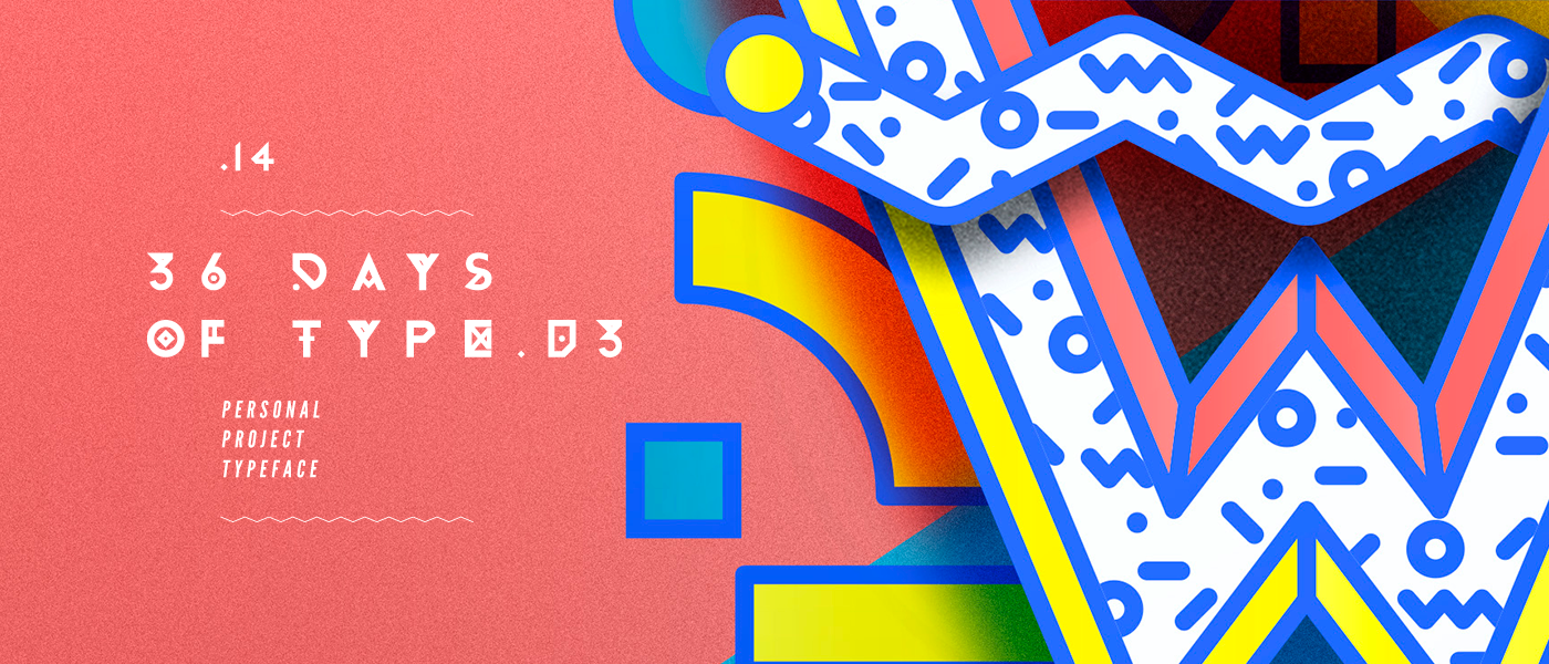 type Typeface letra números number font 36daysoftype Display 36days numbers titling letters colors retouch