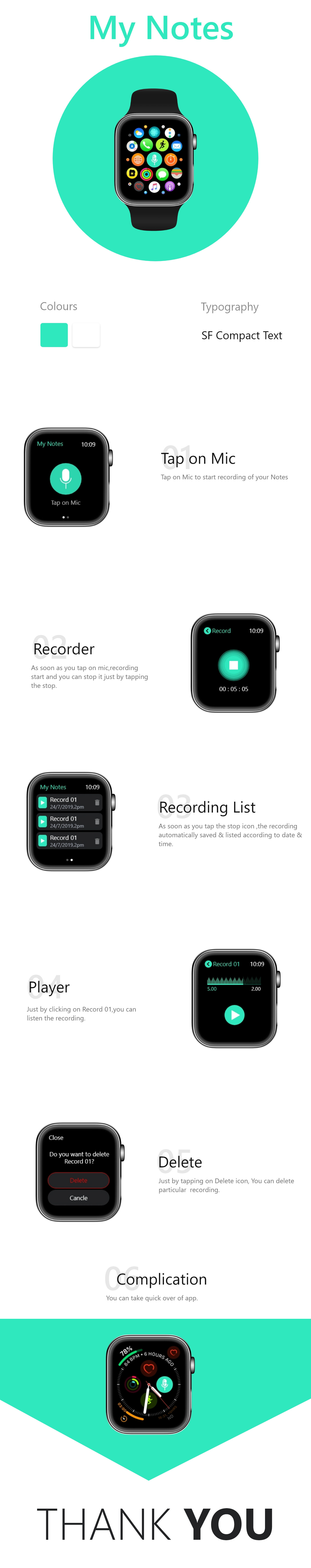 my notes apple watch presentation voice recorder notes recorder