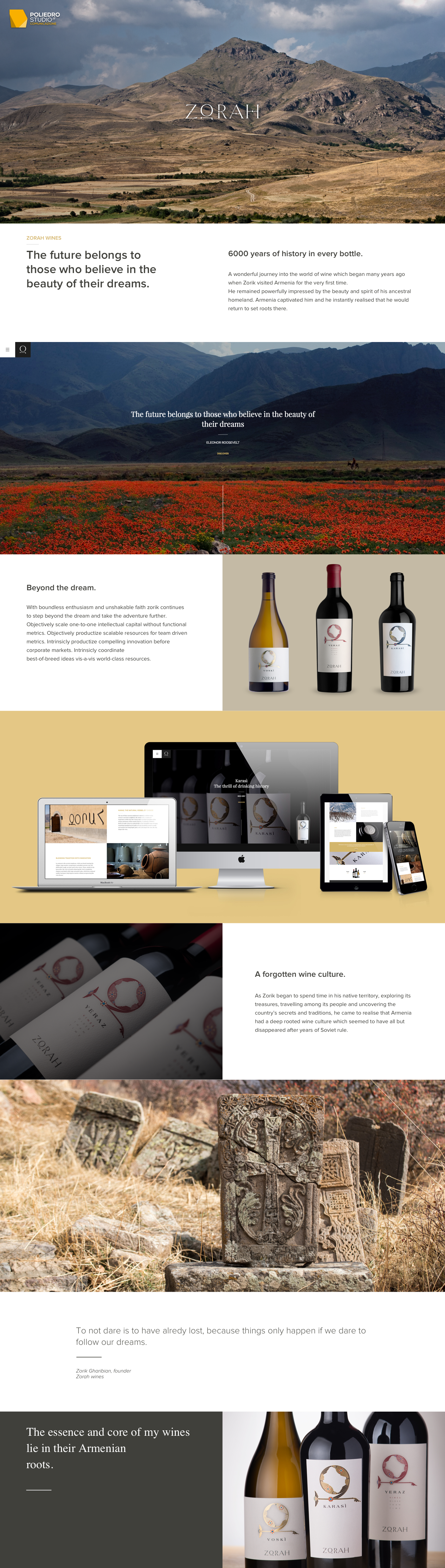 poliedrostudio websites minimal ui-ux Armenia photos Landscape Wines logo corporate design Responsive brand agency