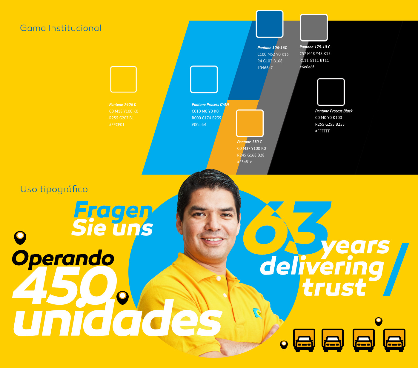 identity Rebrand logo industry mexico monterrey Logotipo road Truck automotive industry Transportation Industry yellow stationary