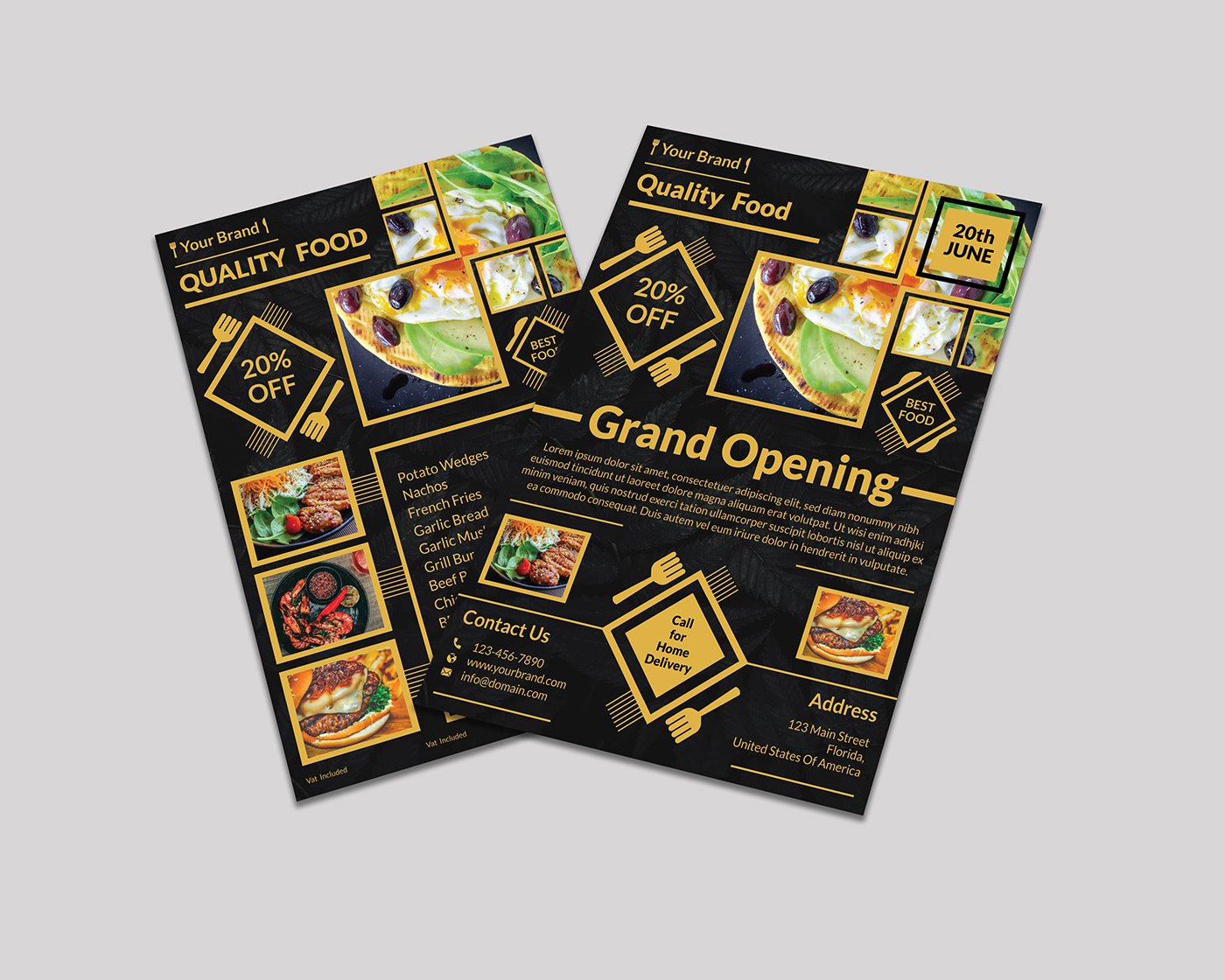 food menu food flyer cafe menu Fast food Food  restaurant menu menu design graphic design  creative