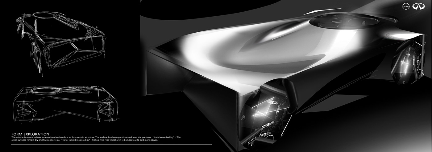 automotive   car car design concept design Digital Art  infiniti sketch