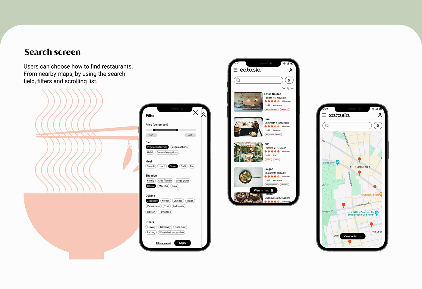 responsive website ux/ui UX design Restaurant app location based app Figma ux ui case study Web Design  mobile app design responsive app