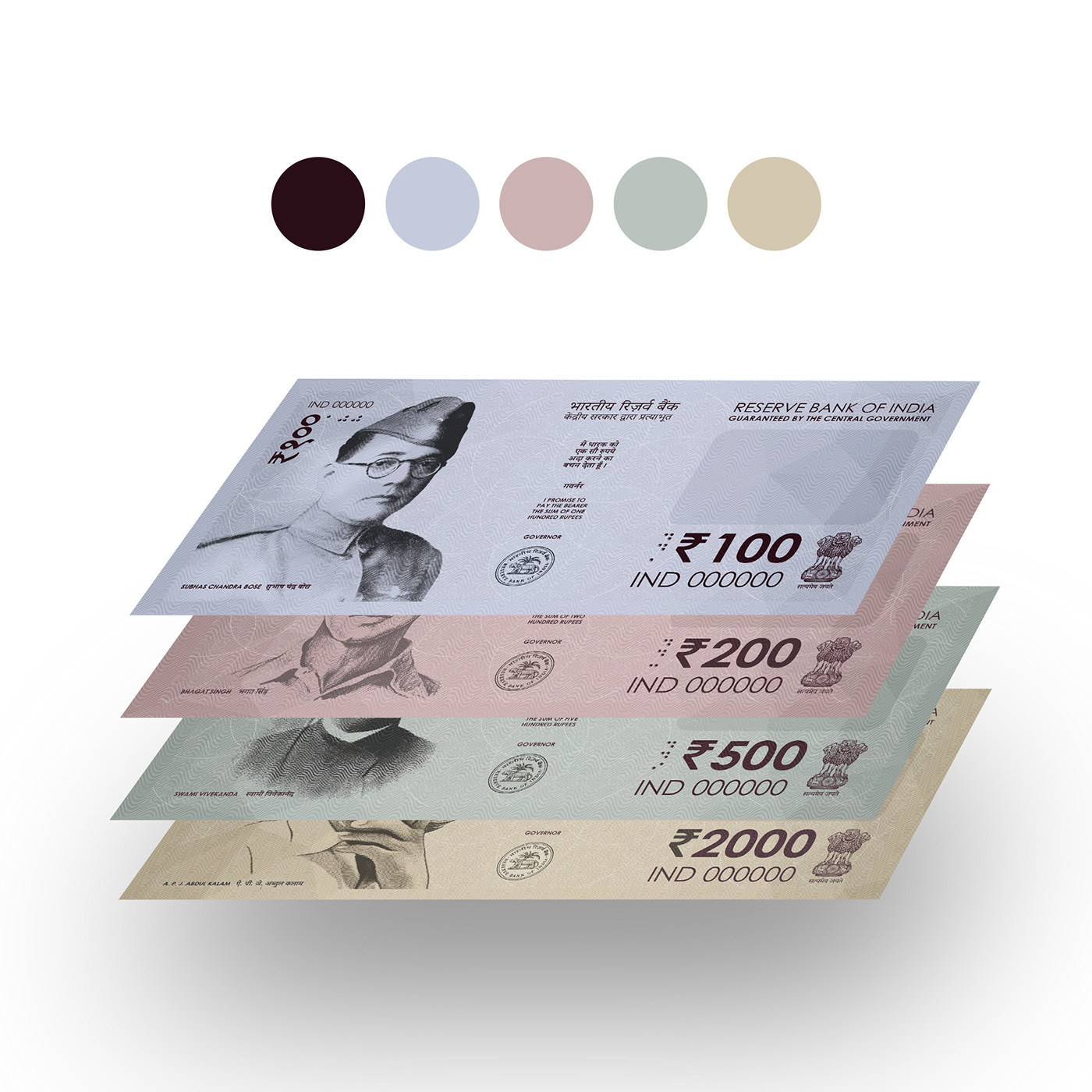 bank note concept currency currency design design Indian Currency money redesign rupee typography  