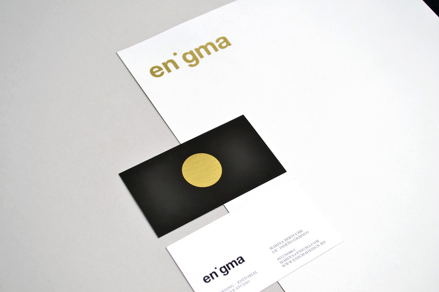 personal editorial identity brand logo dot gold elegant designer black Personal Identity personal branding udem foil enigma