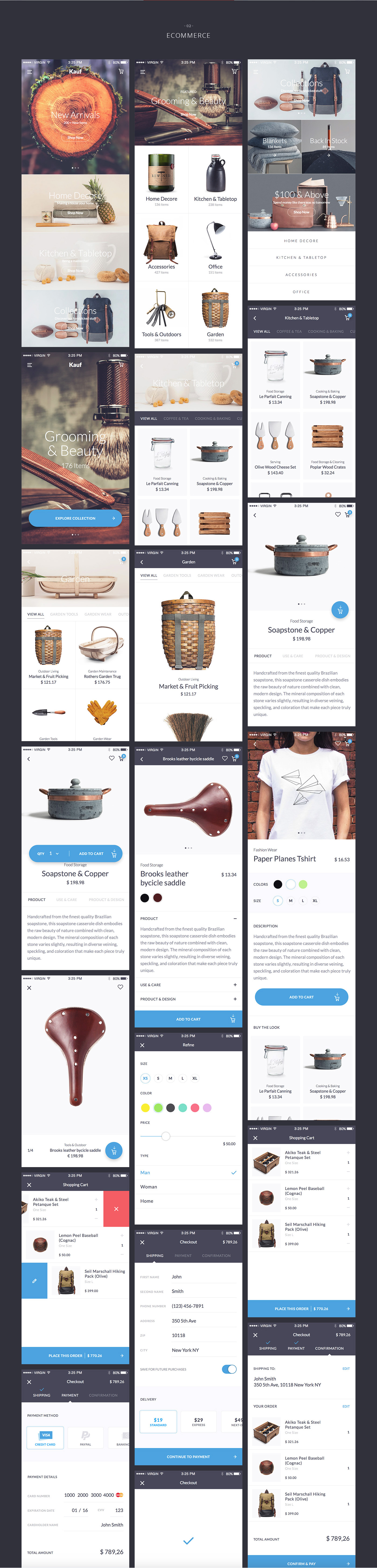 UI ux mobile app ui kit iOS App mobile design Ecommerce social reader mobile interface sketch sketch resources Mobile UI Kit ui ux