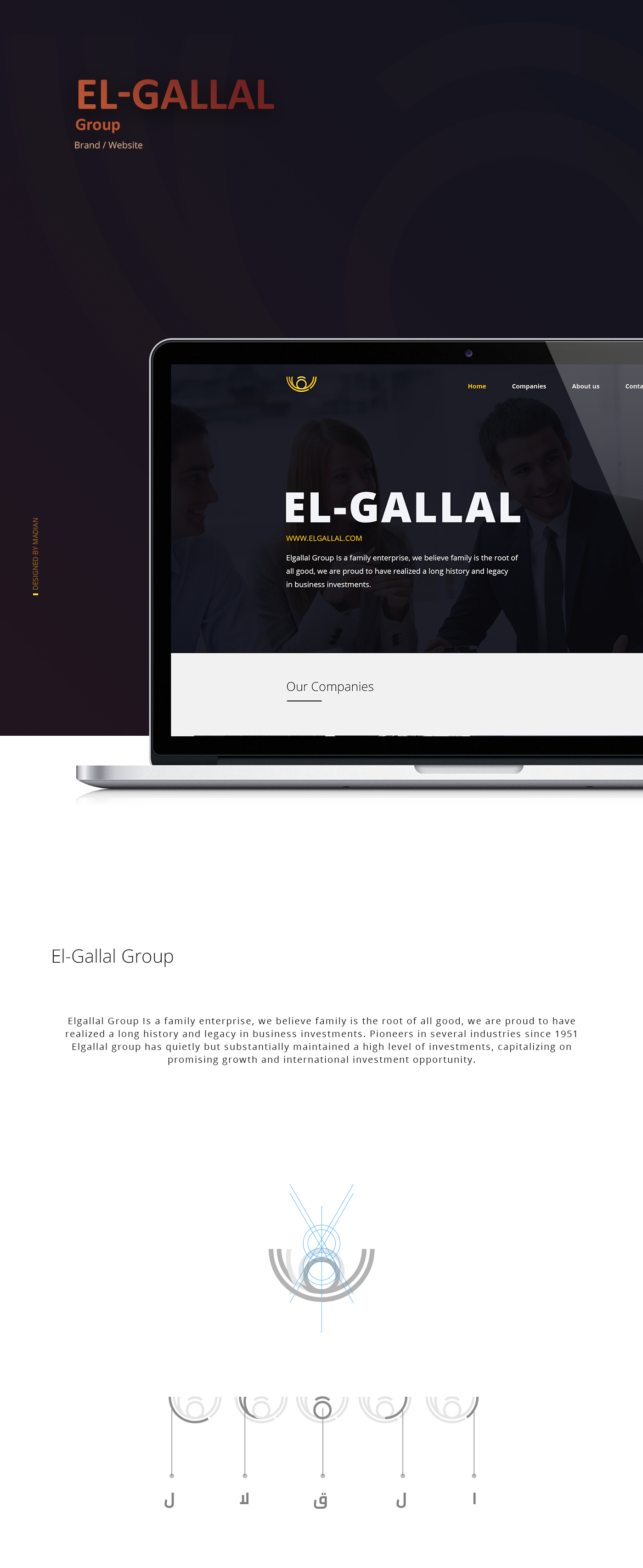Elgallal group brand identity logo UI/UX user_interface Website libya