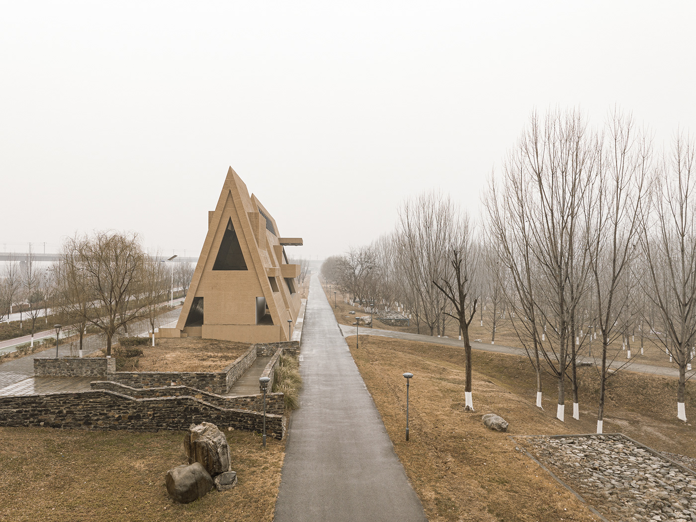 architecture Architecture Photography Landscape Pavilion Photography  PLAT ASIA rammed earth studio TEN Tan xiao Weihe xi'an