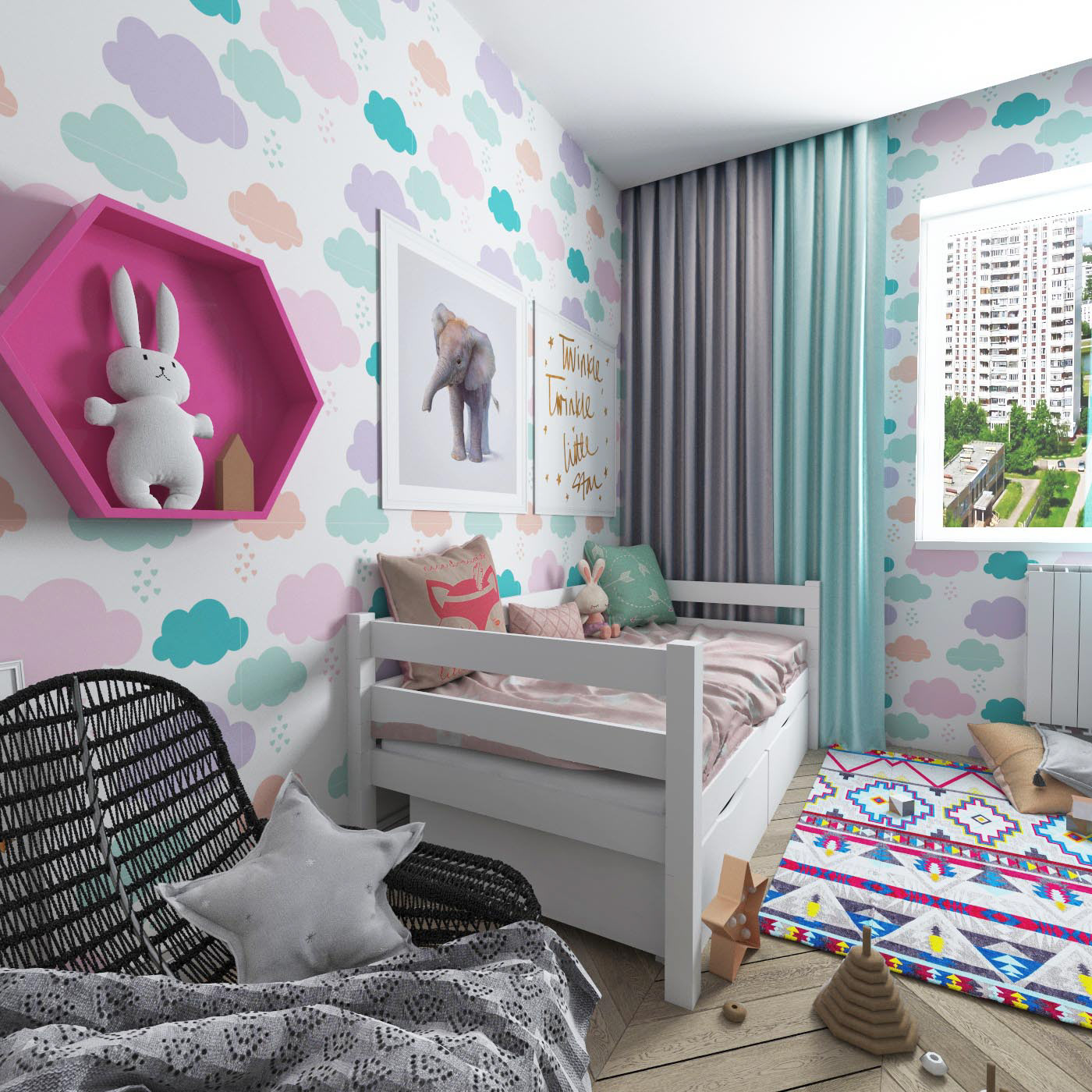 3ds max design Interior моделирование визуализация детские кровати детская комната дизайн кроваток интерьер детской моделирование кроваток