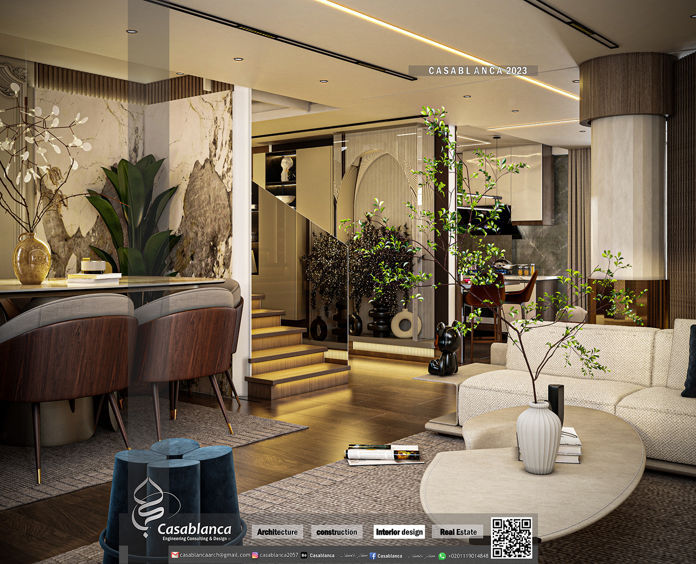 indoor interior design  visualization 3ds max vray SketchUP Render architecture modern 3D