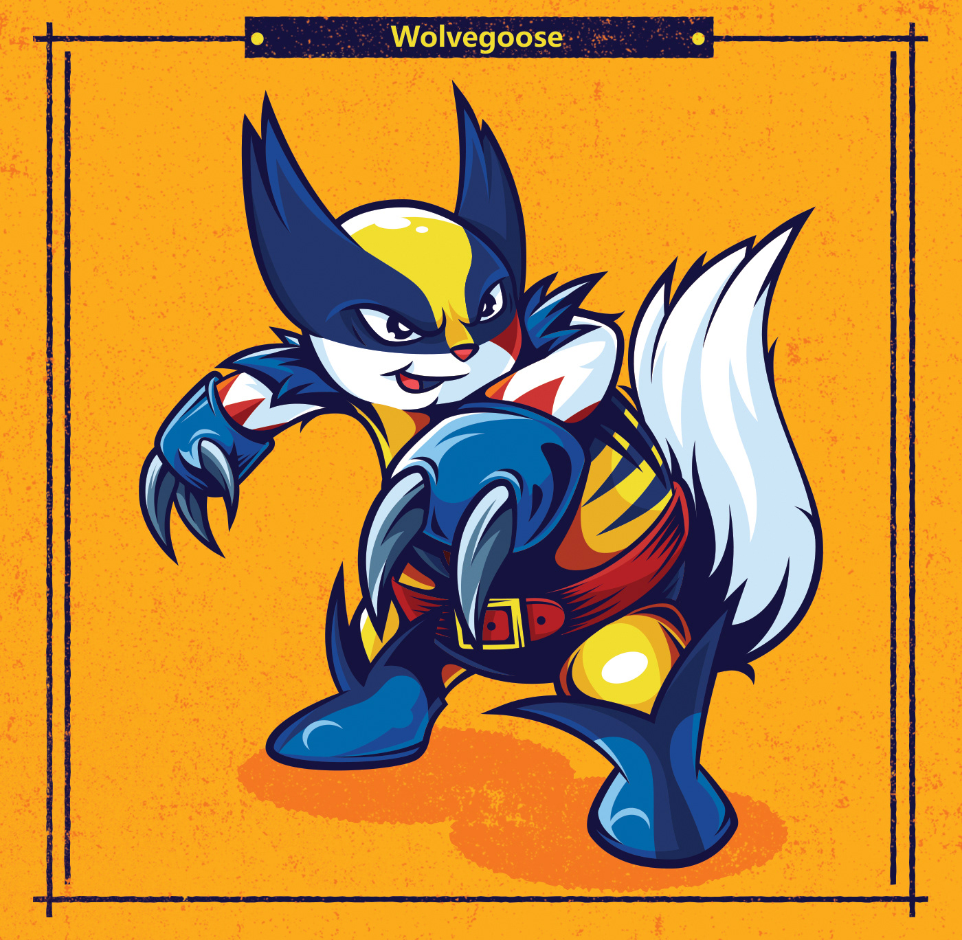 x-men Pokemon poster comics crossover wolverine snorlax stickers mashup magneto