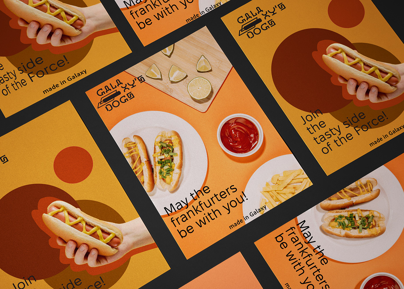 Starwars Logo Design visual identity cafe branding Logotype hotdog fastfood Packaging