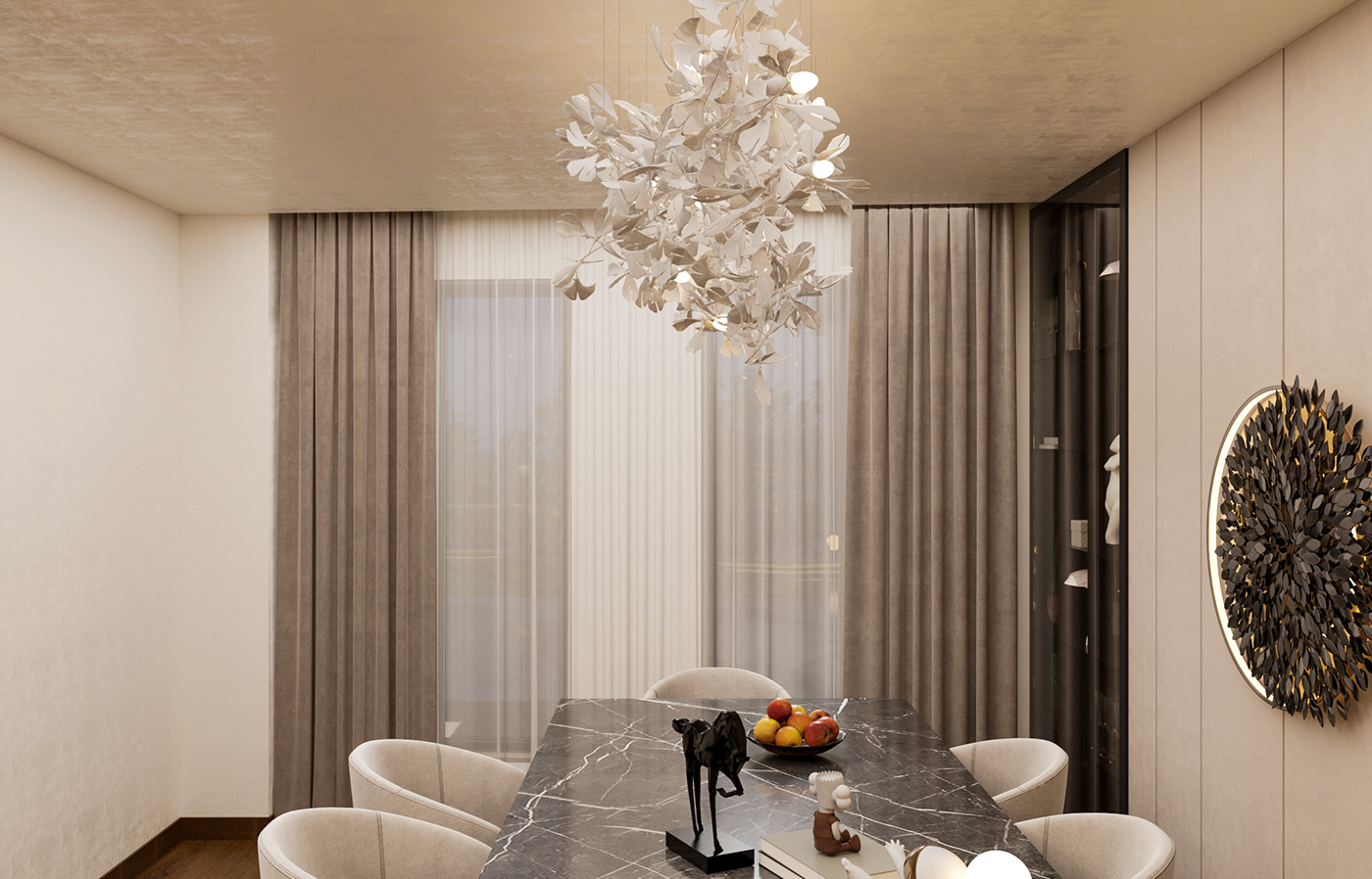 duplex reception reception design interior design  modern living room dinning NEWCLASSIC