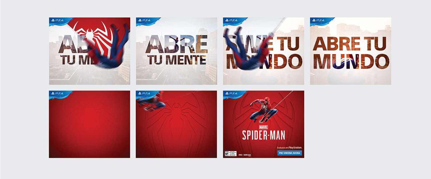 spiderman graphic design  marvel disney print digital online Ps4 Sony nyc