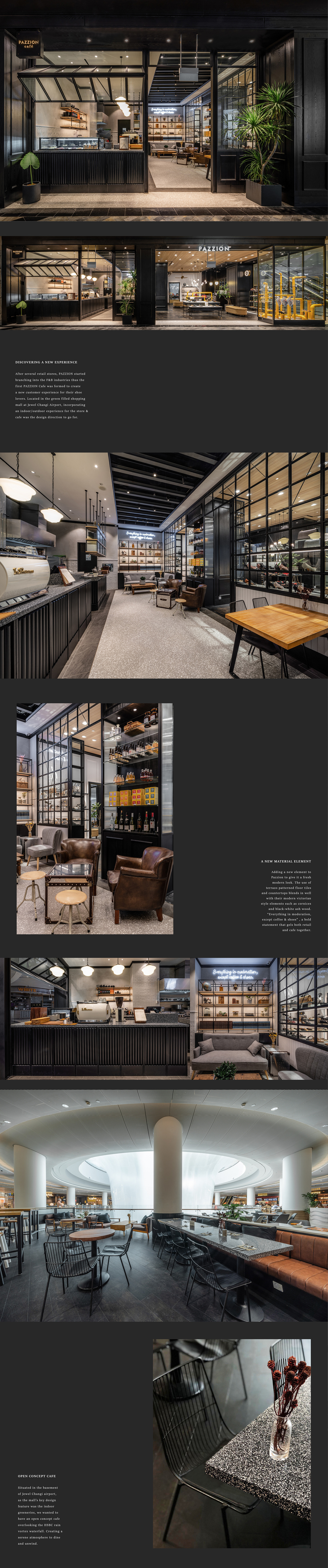 cafe design interior design  jewel changi airport Photography  Retail singapore