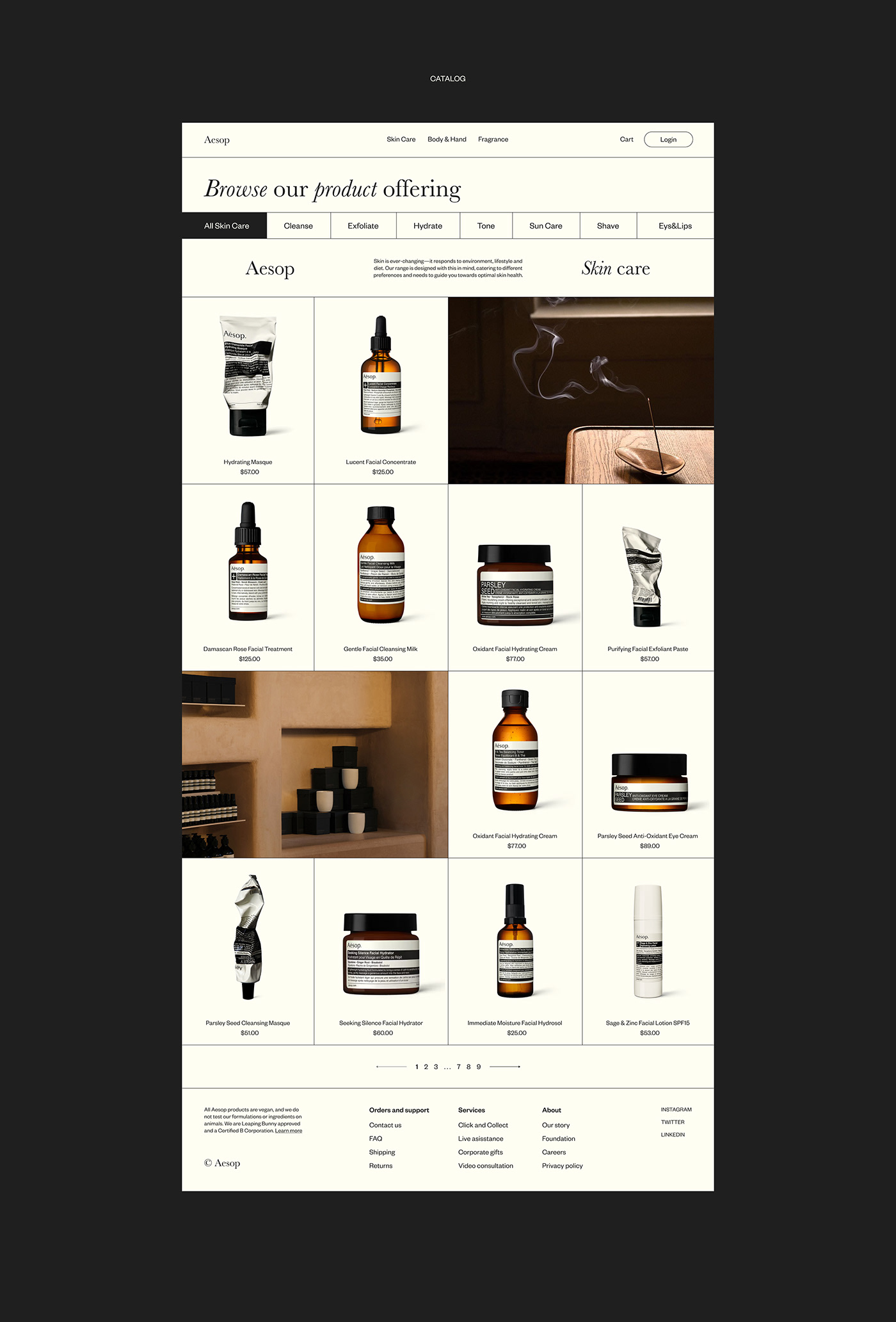 e-commerce cosmetics Website Shopify online store skincare Wellness Website Design UI/UX Web Design 