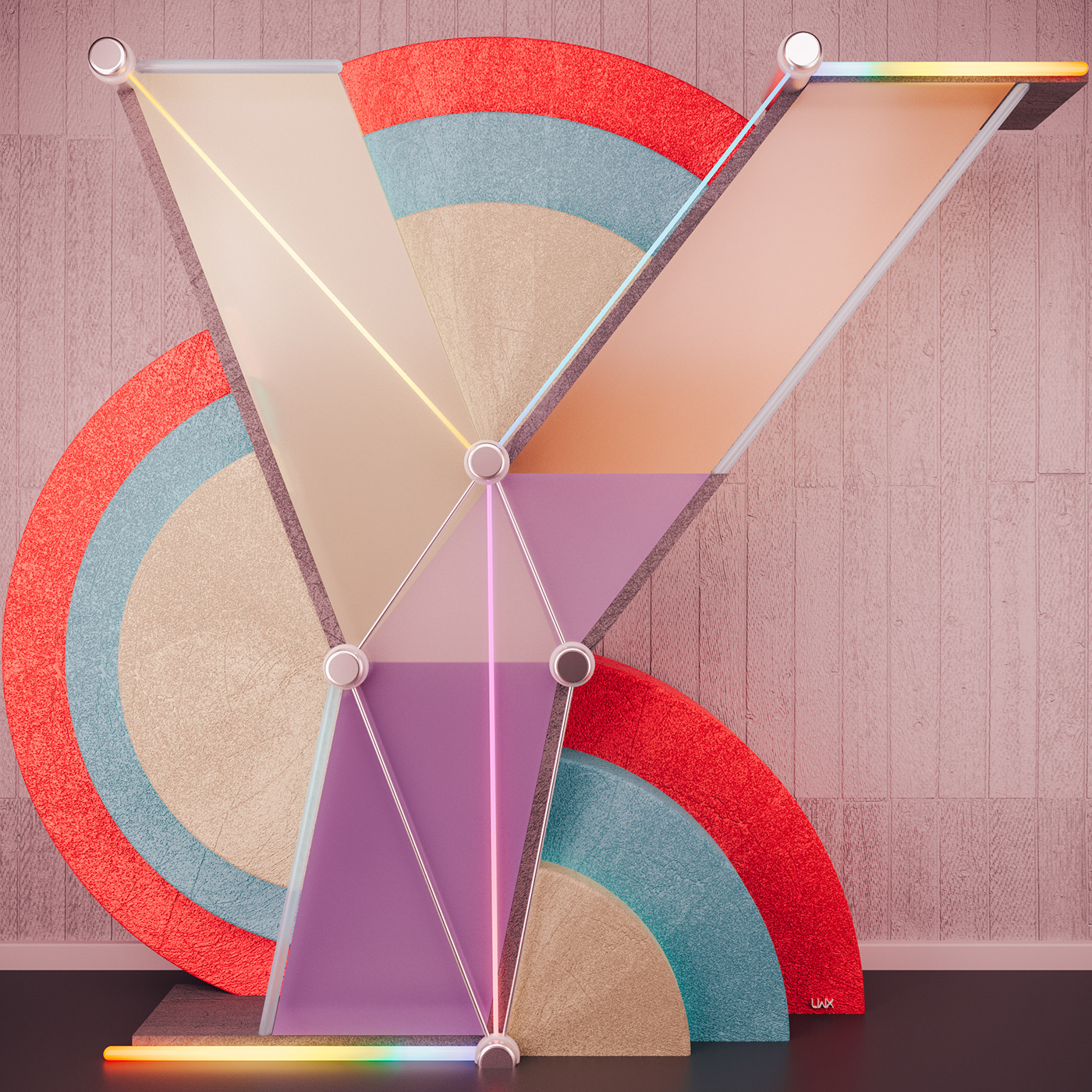 3DType letters geometry lights glass Modernart Playful characters 36daysoftype 36daysoftype05
