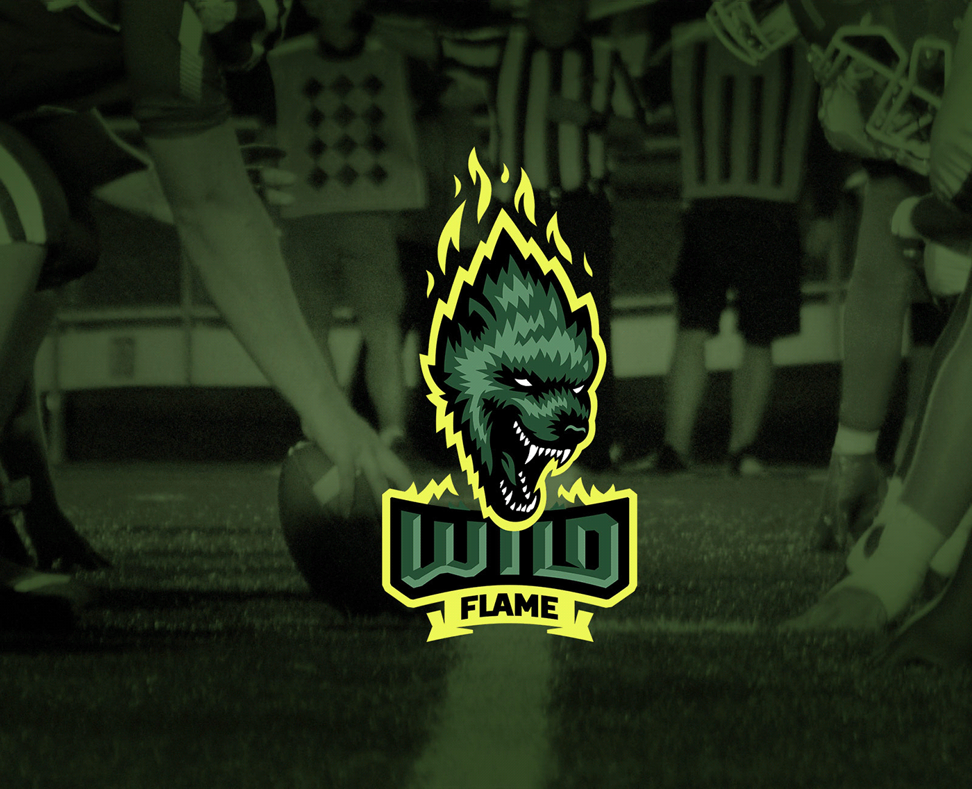 american football esports flame Logo Design Mascot Sports logo wild wildlife wolf